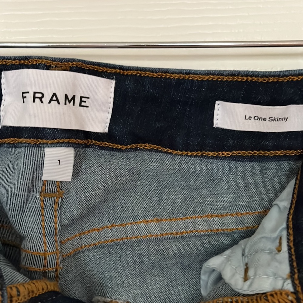 NWT Le One FRAME skinny jeans size 1 (23-28) dark blue - Picture 4 of 4
